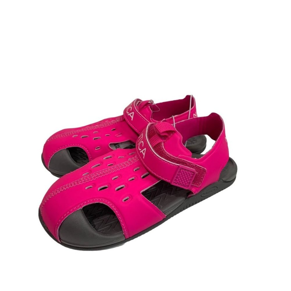 Size 12 Nautica Big Kids New Hot Pink Closed Toe Sandals Pearl 3